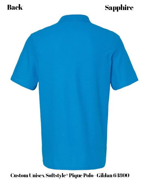 Custom Unisex Softstyle® Pique Polo - Gildan 64800