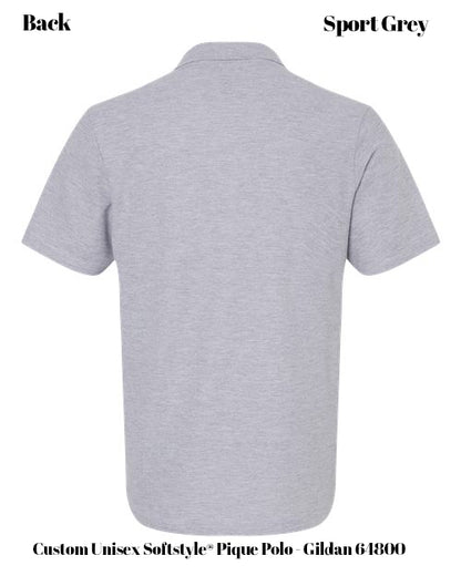 Custom Unisex Softstyle® Pique Polo - Gildan 64800