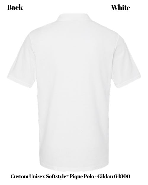 Custom Unisex Softstyle® Pique Polo - Gildan 64800