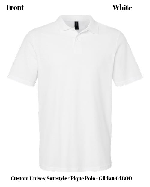 Custom Unisex Softstyle® Pique Polo - Gildan 64800