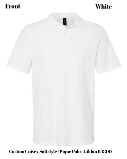 Custom Unisex Softstyle® Pique Polo - Gildan 64800