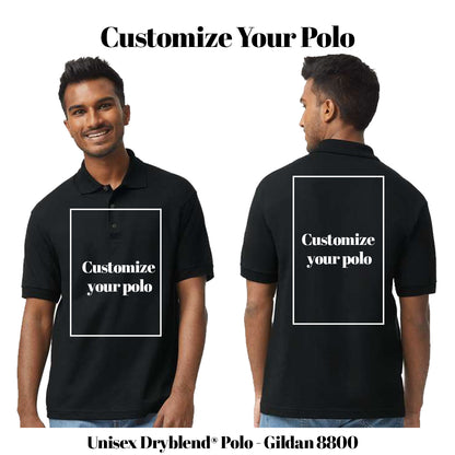 Custom Print Unisex Dryblend® Polo - Gildan 8800