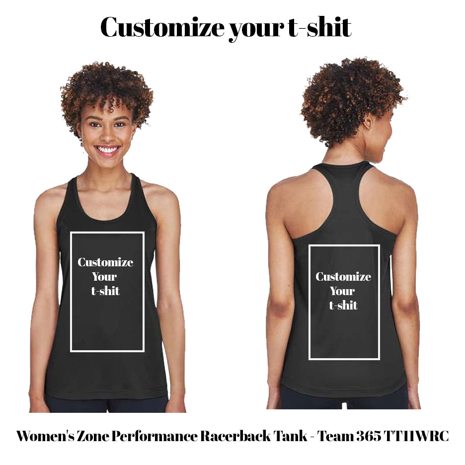 Custom Women's Zone Performance Racerback Tank - Team 365 TT11WRC DTF