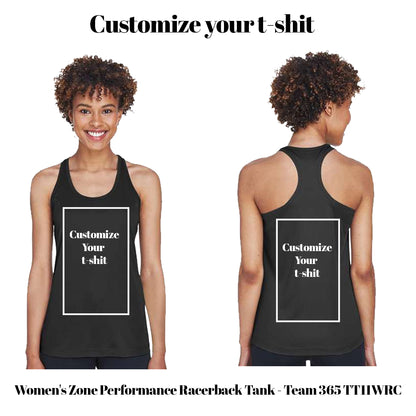 Custom Women's Zone Performance Racerback Tank - Team 365 TT11WRC DTF