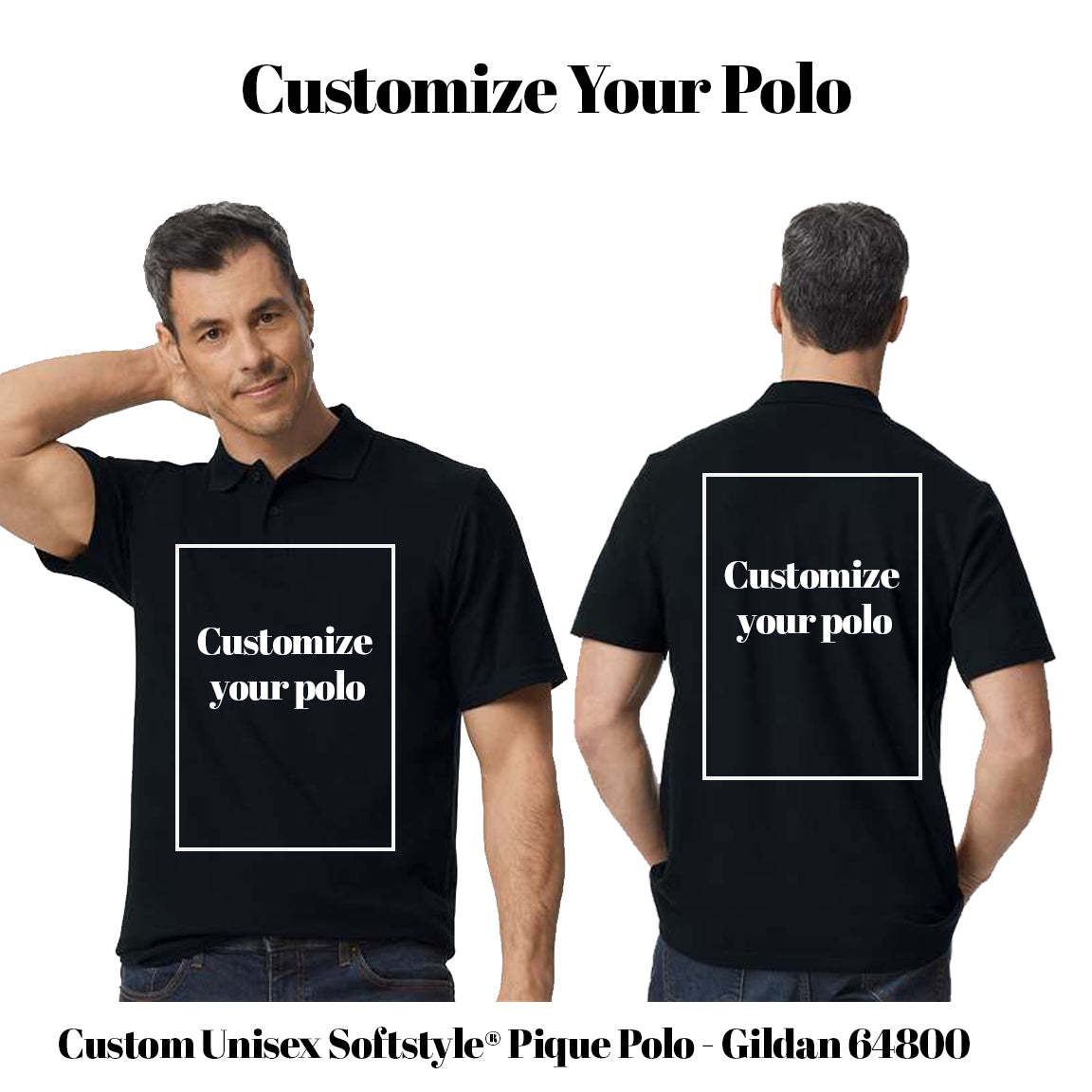 Custom Unisex Softstyle® Pique Polo - Gildan 64800