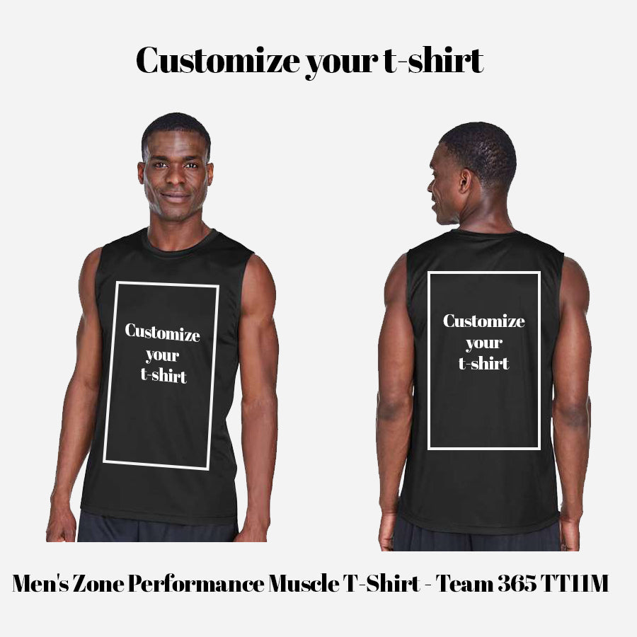 Custom Men's Zone Performance Muscle T-Shirt - Team 365 TT11M DTF