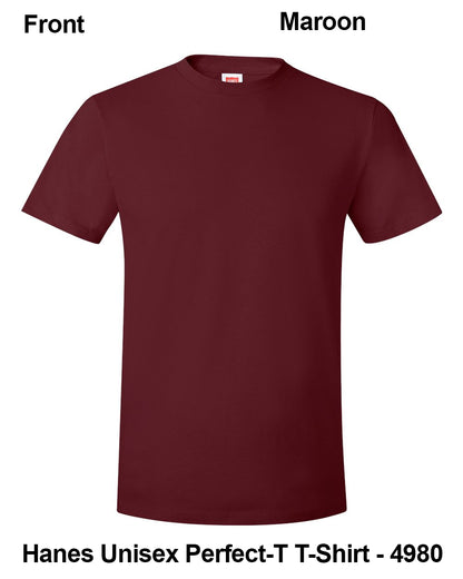 Customize Unisex T-shirt Print Hanes Perfect TEE 4980