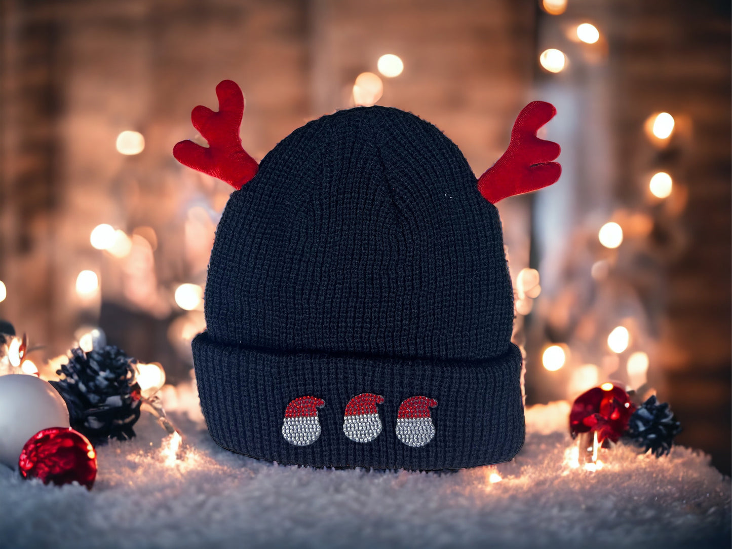 Christmas Reindeer Beanie Hat