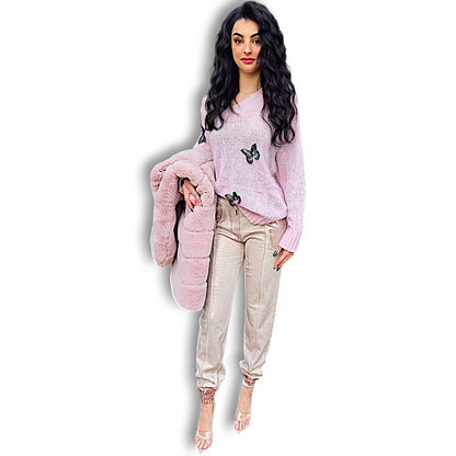 TJ Blush Butter Fly Sweater