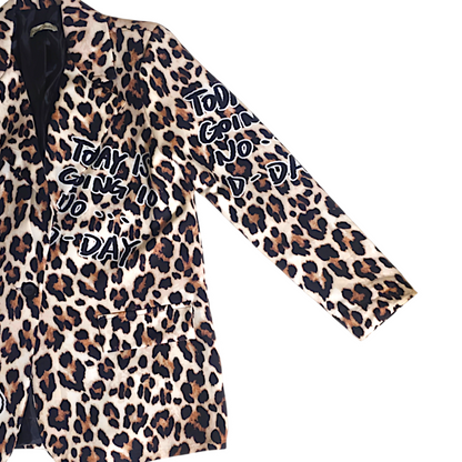 TJ Blush Leopard Blazer