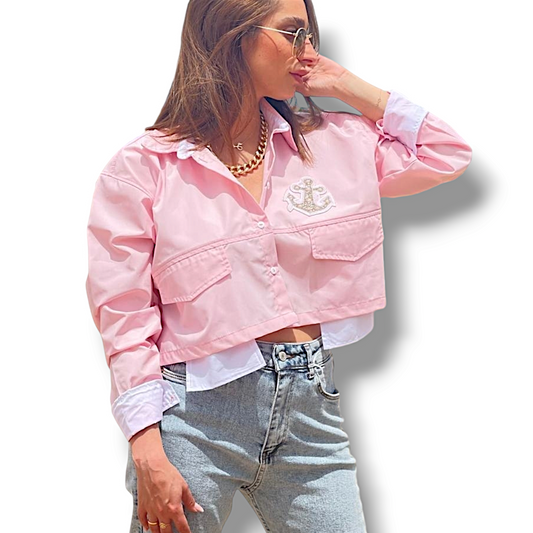 TJ Blush Crop Shirt