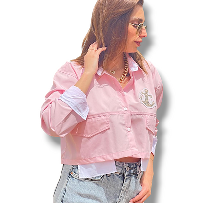 TJ Blush Crop Shirt