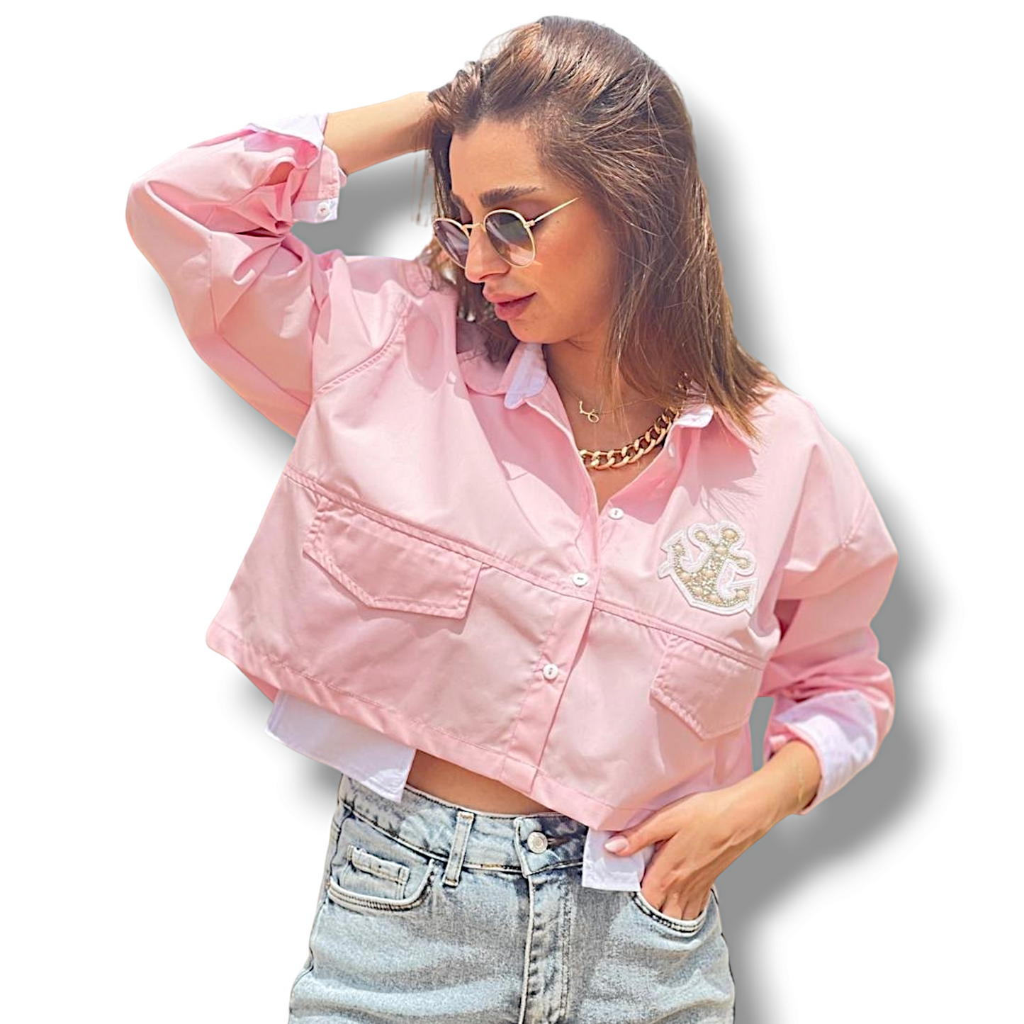 TJ Blush Crop Shirt