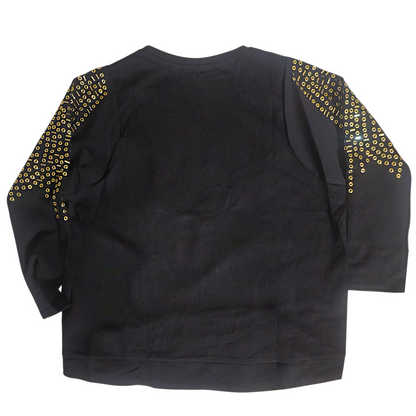 TJ Blush Gold Studs Sweater