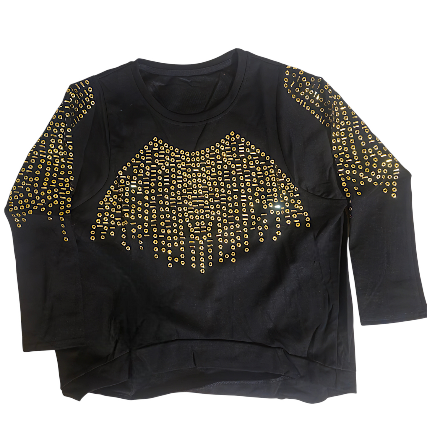 TJ Blush Gold Studs Sweater