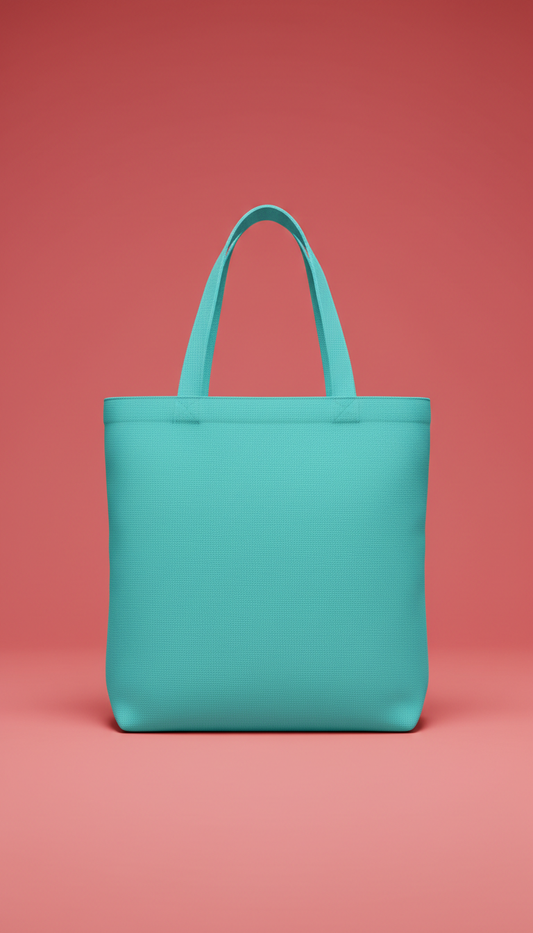 Bright Aqua Branded Tote Bag