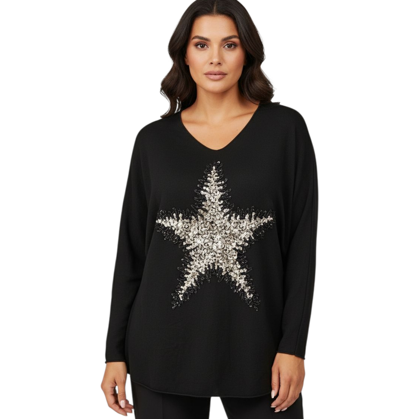 TJ Blush Sequins Star sweater