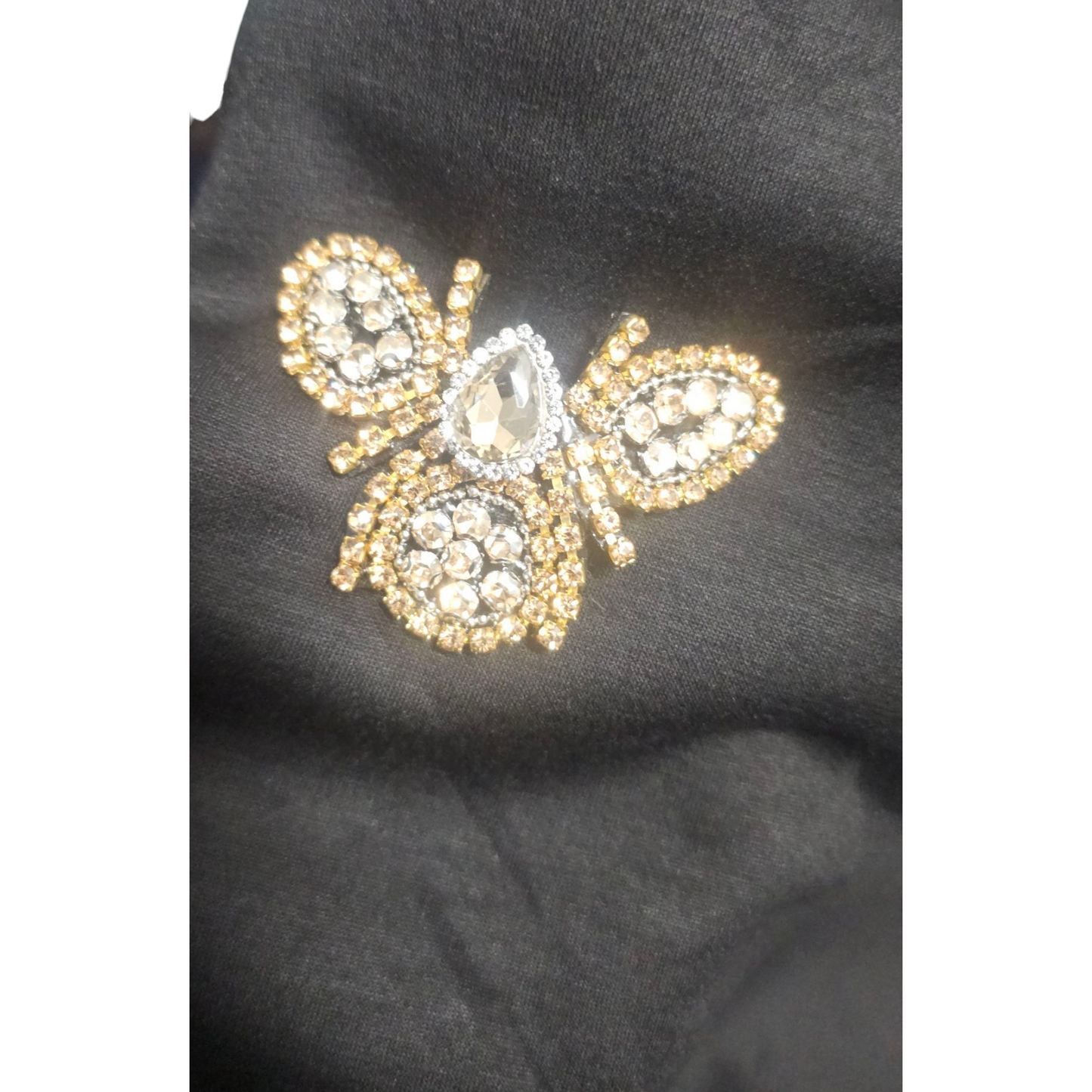 TJ Blush Bee Rhinestone Sweater
