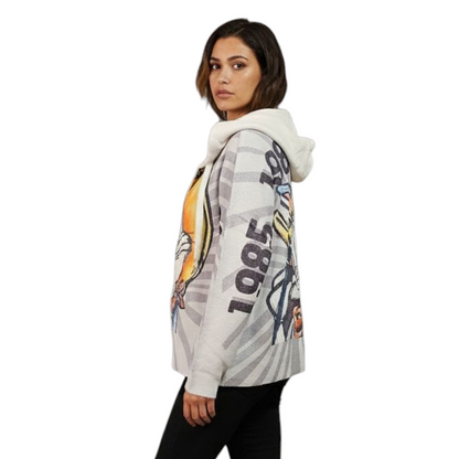 TJ Blush Bunny Button up Hoodie