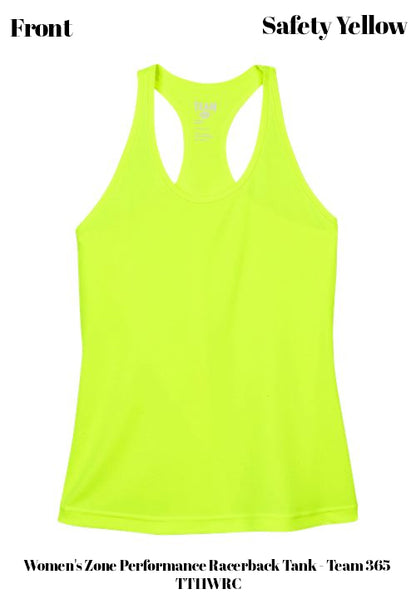 Custom Women's Zone Performance Racerback Tank - Team 365 TT11WRC DTF