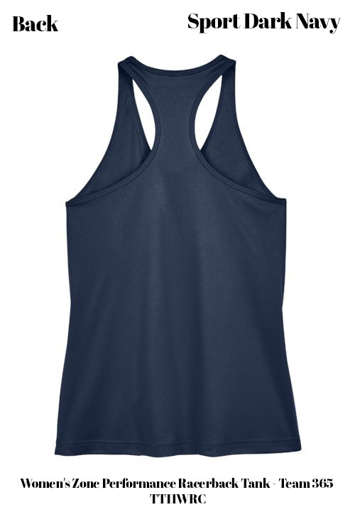 Custom Women's Zone Performance Racerback Tank - Team 365 TT11WRC DTF