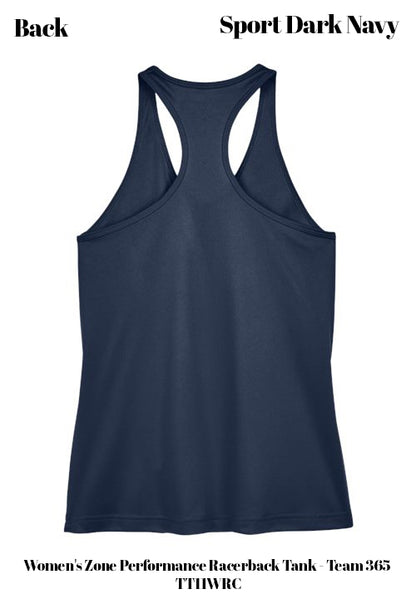 Custom Women's Zone Performance Racerback Tank - Team 365 TT11WRC DTF