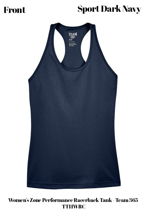 Custom Women's Zone Performance Racerback Tank - Team 365 TT11WRC DTF