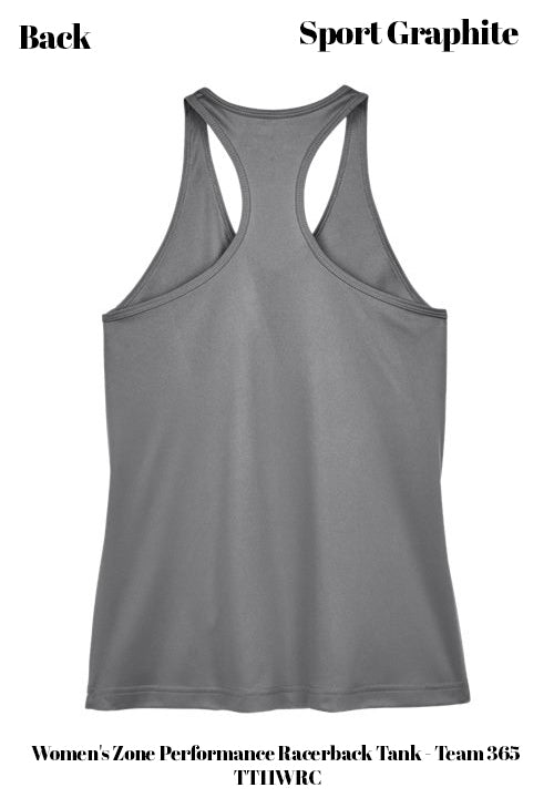 Custom Women's Zone Performance Racerback Tank - Team 365 TT11WRC DTF