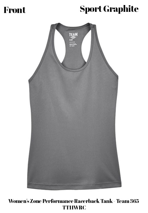 Custom Women's Zone Performance Racerback Tank - Team 365 TT11WRC DTF