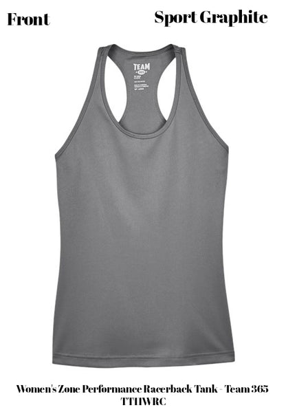 Custom Women's Zone Performance Racerback Tank - Team 365 TT11WRC DTF