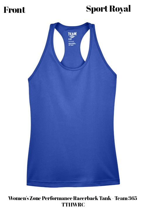 Custom Women's Zone Performance Racerback Tank - Team 365 TT11WRC DTF