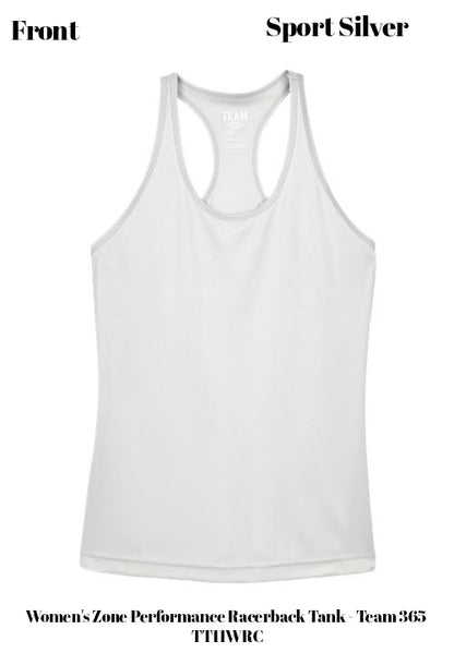 Custom Women's Zone Performance Racerback Tank - Team 365 TT11WRC DTF
