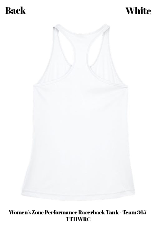 Custom Women's Zone Performance Racerback Tank - Team 365 TT11WRC DTF