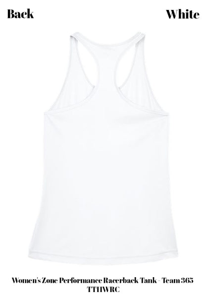 Custom Women's Zone Performance Racerback Tank - Team 365 TT11WRC DTF