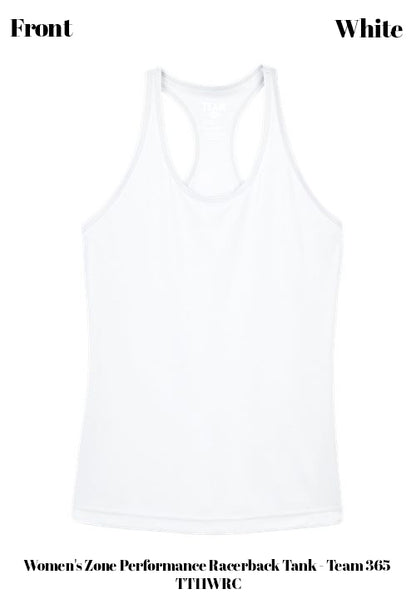 Custom Women's Zone Performance Racerback Tank - Team 365 TT11WRC DTF