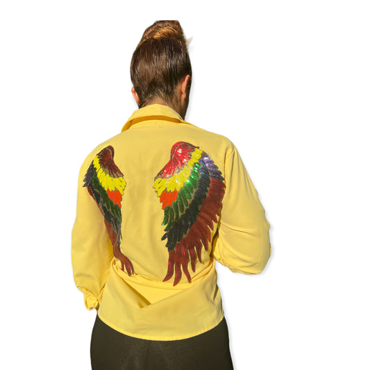 Women's Long rainbow wings